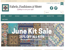 Tablet Screenshot of fabricfashions-more.com